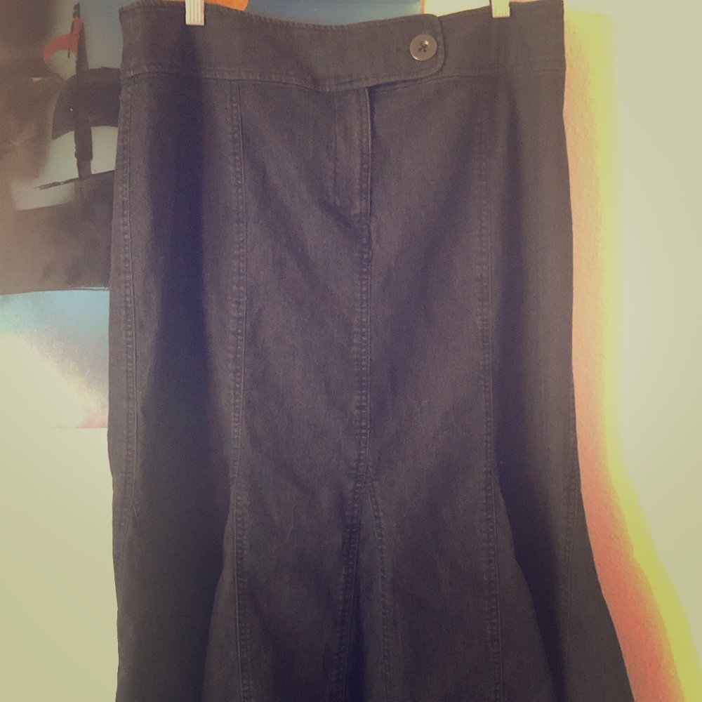 Denim Mermaid Trumpet Skirt